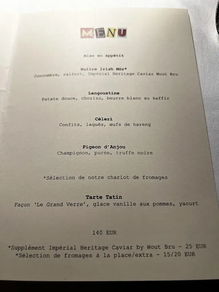 Menü_Le Grand Verre *_Durbuy_Bild_2