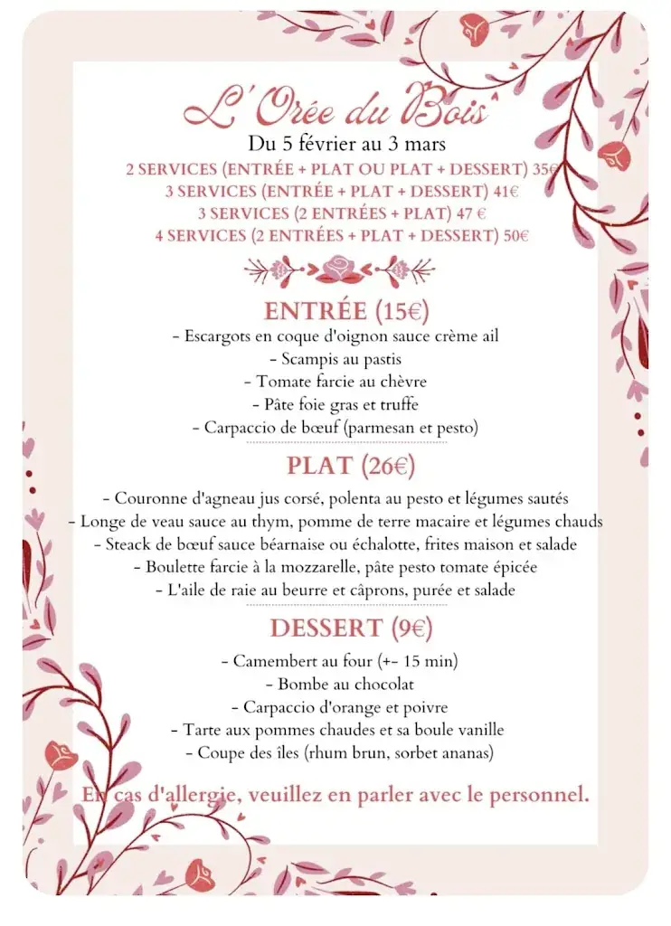 Menü_L'orée du Bois_Durbuy_Bild_1