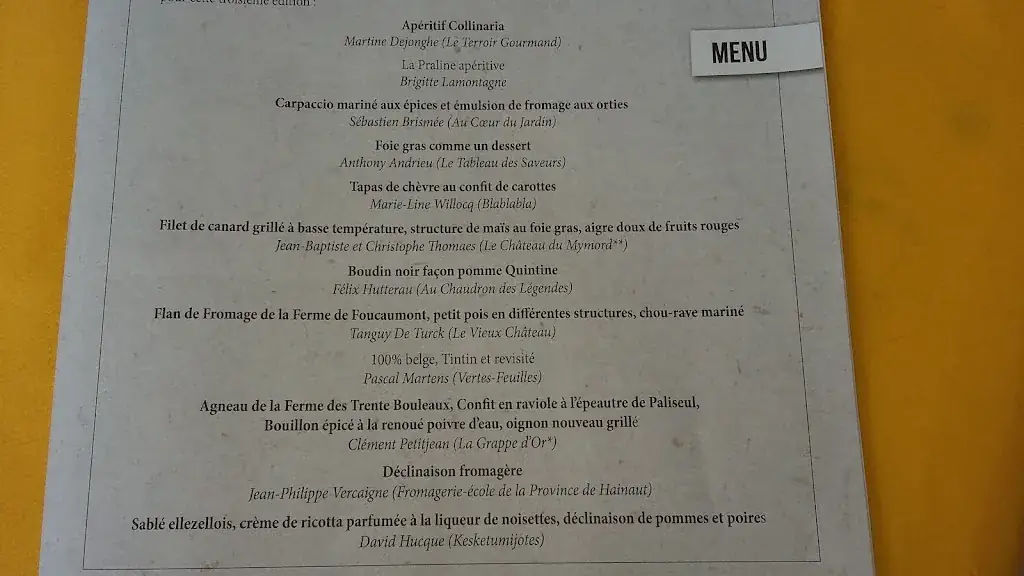 Menü_Le Terroir Gourmand_Ellezelles_Bild_1