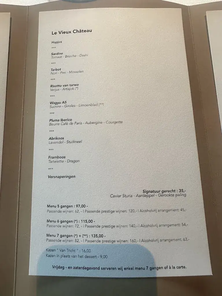 Menu_Le Vieux Château_Flobecq_image_1
