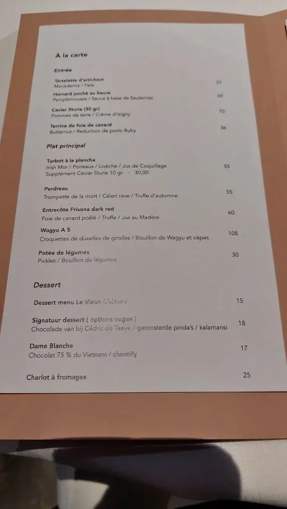 Menu_Le Vieux Château_Flobecq_image_2