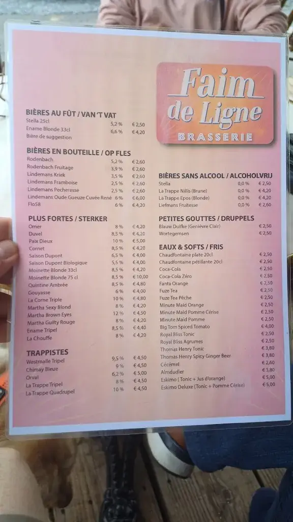 Menü_Brasserie Faim de Ligne_Flobecq_Bild_1