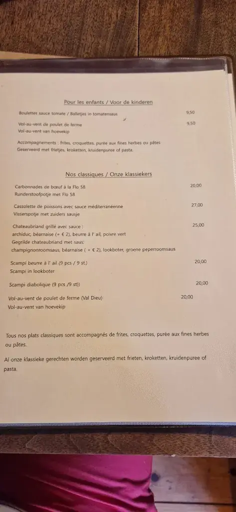 Menü_Brasserie Faim de Ligne_Flobecq_Bild_3