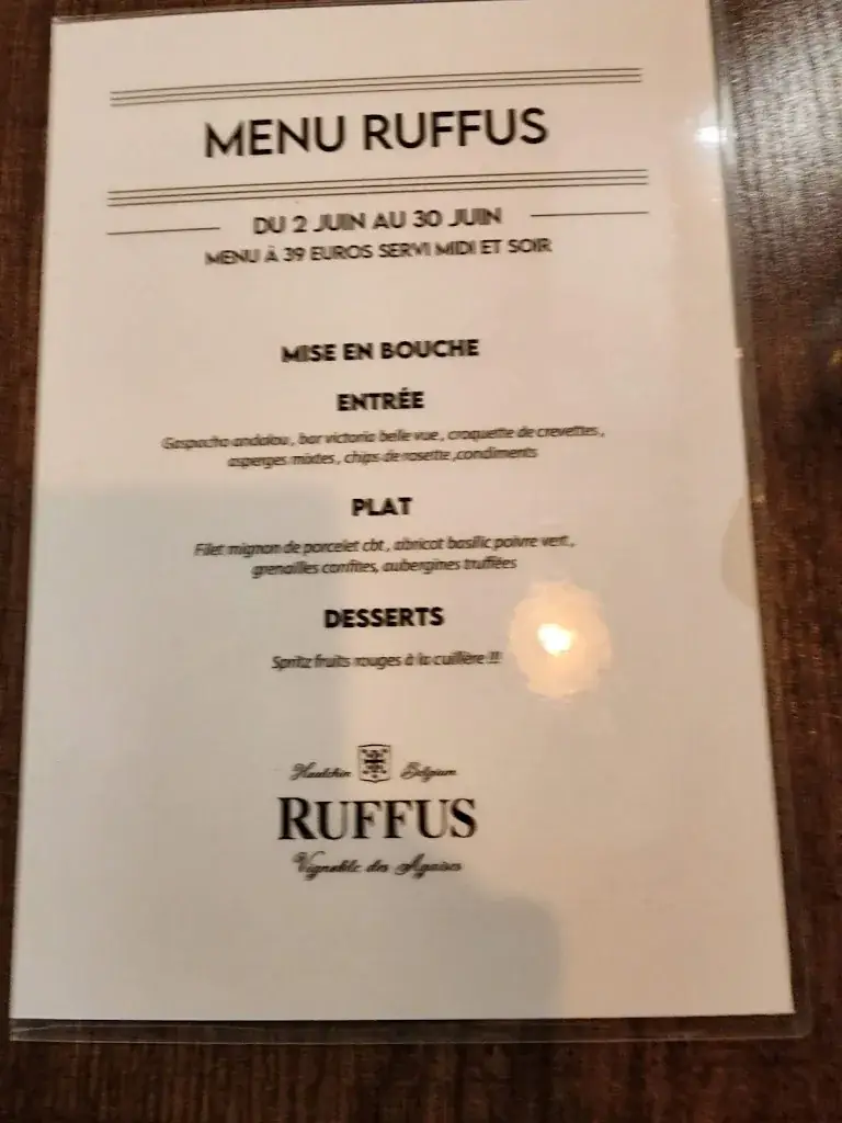 Menu_Le Bouchon des Agaises_Estinnes_image_2