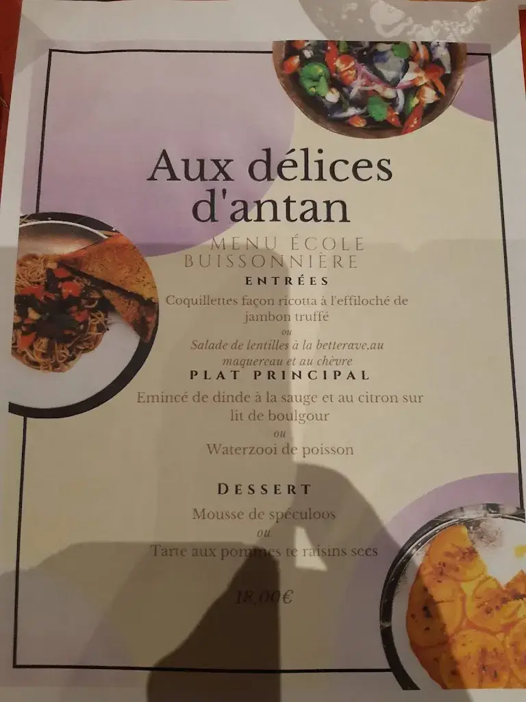 Menu_Aux Délices d'Antan_Estinnes_image_1