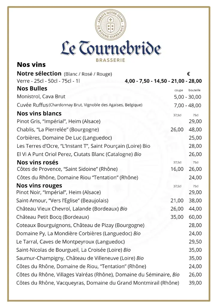 Menu_Le Tournebride-Abbaye de Bonne Espérance_Estinnes_image_1