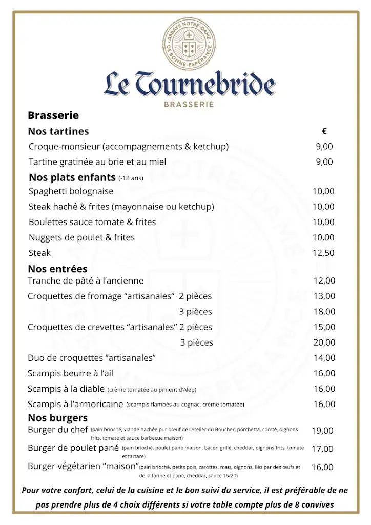 Menu_Le Tournebride-Abbaye de Bonne Espérance_Estinnes_image_2