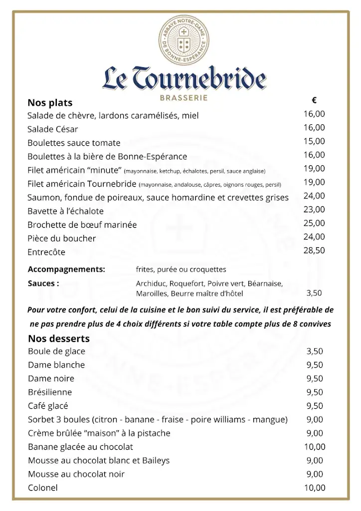 Menu_Le Tournebride-Abbaye de Bonne Espérance_Estinnes_image_3