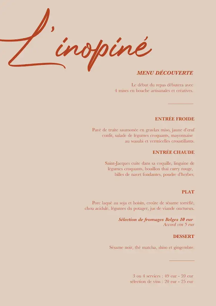 Menu_L'Inopiné_Éghezée_image_1