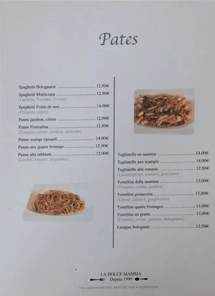Menu_La Dolce Mama_Éghezée_image_3