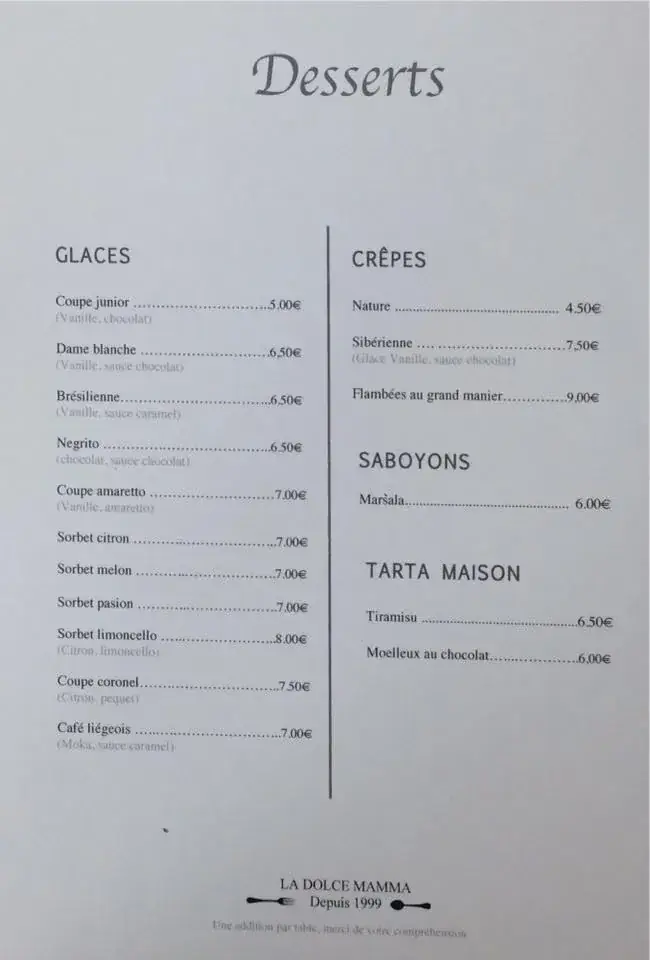 Menu_La Dolce Mama_Éghezée_image_4