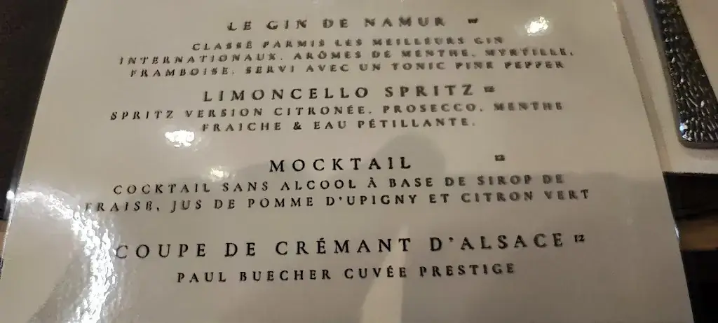 Menu_La brasserie d’Upigny (La table d'Upignac)_Éghezée_image_2