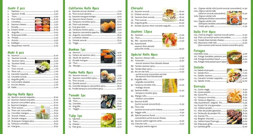 Menü_L’envie Sushi_Éghezée_Bild_1