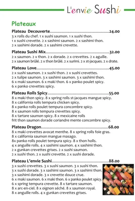 Menü_L’envie Sushi_Éghezée_Bild_3