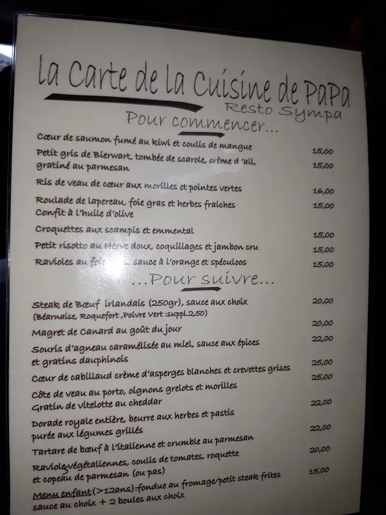 Menü_La Cuisine de Papa_Éghezée_Bild_1