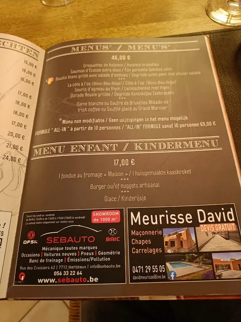 Menu_La Chaumière de l'E3_Mouscron_image_2