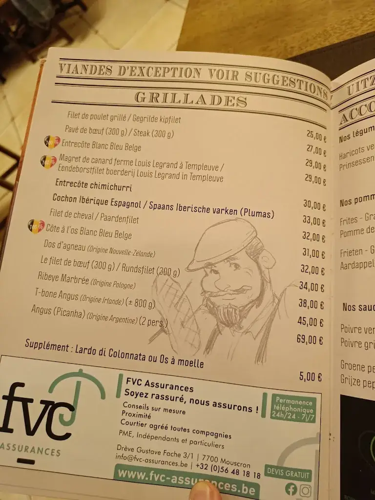 Menu_La Chaumière de l'E3_Mouscron_image_4