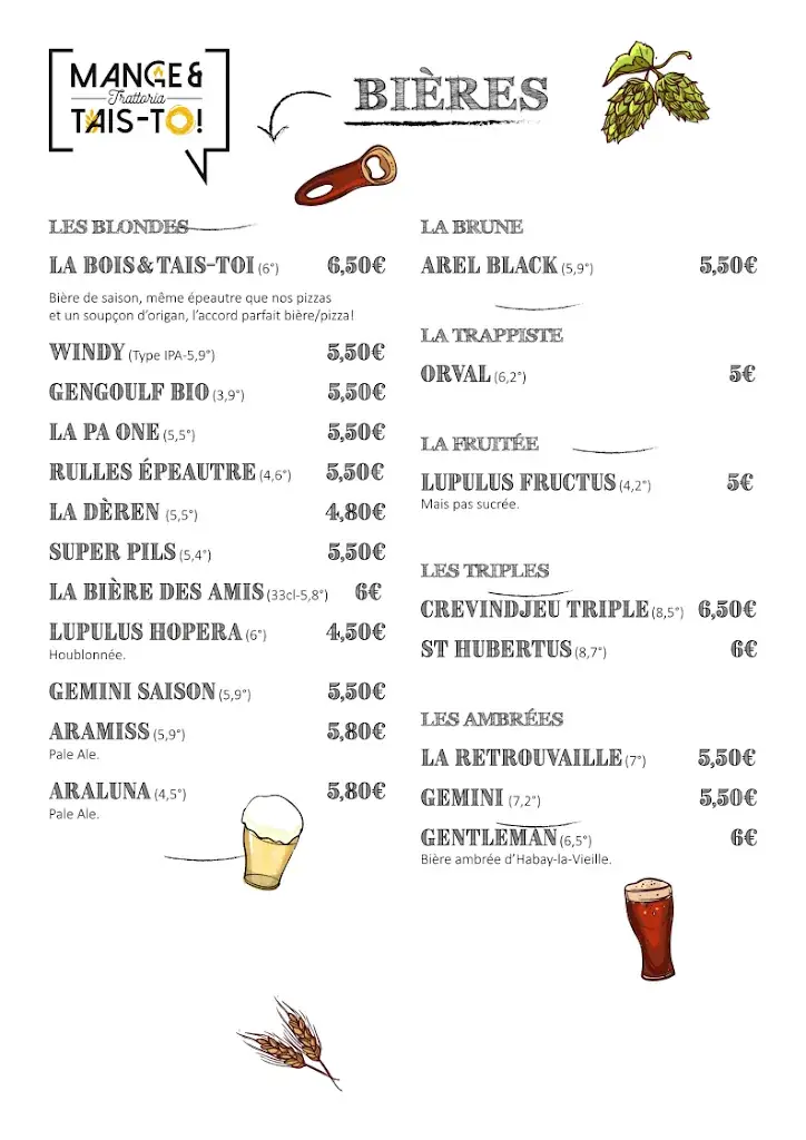 Menu_Trattoria Mange et tais-toi!_Habay_image_4