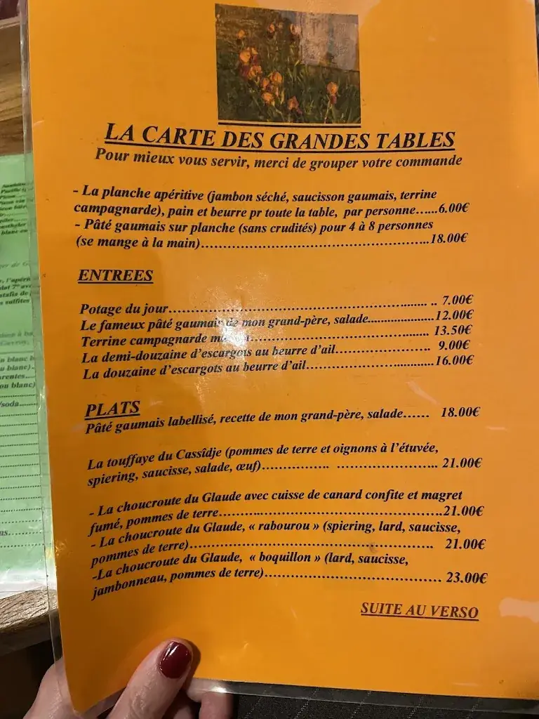 Menü_Au Coeur de la Gaume_Virton_Bild_1