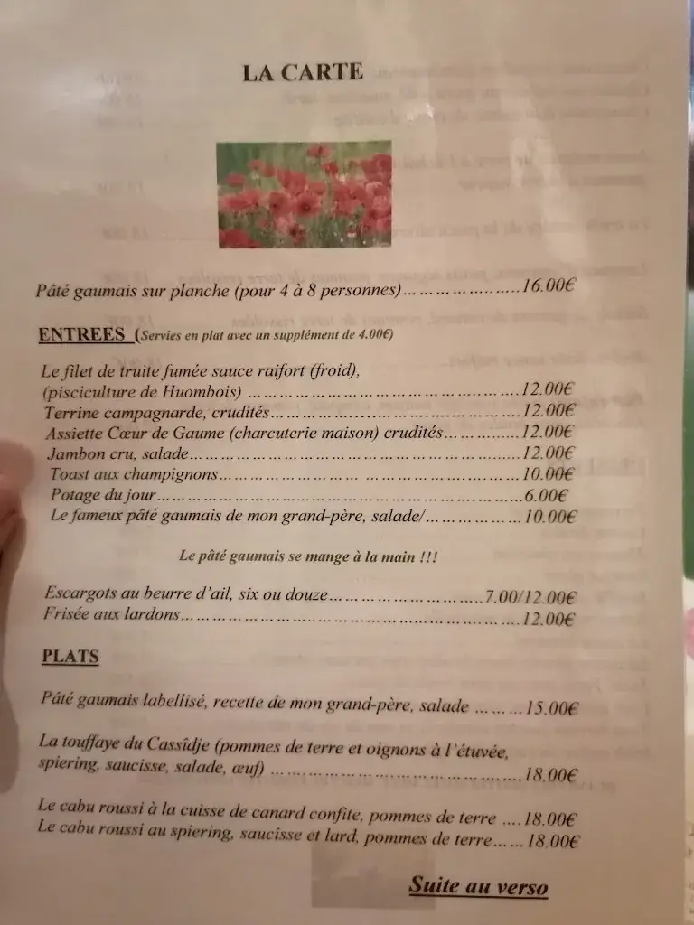 Menü_Au Coeur de la Gaume_Virton_Bild_4