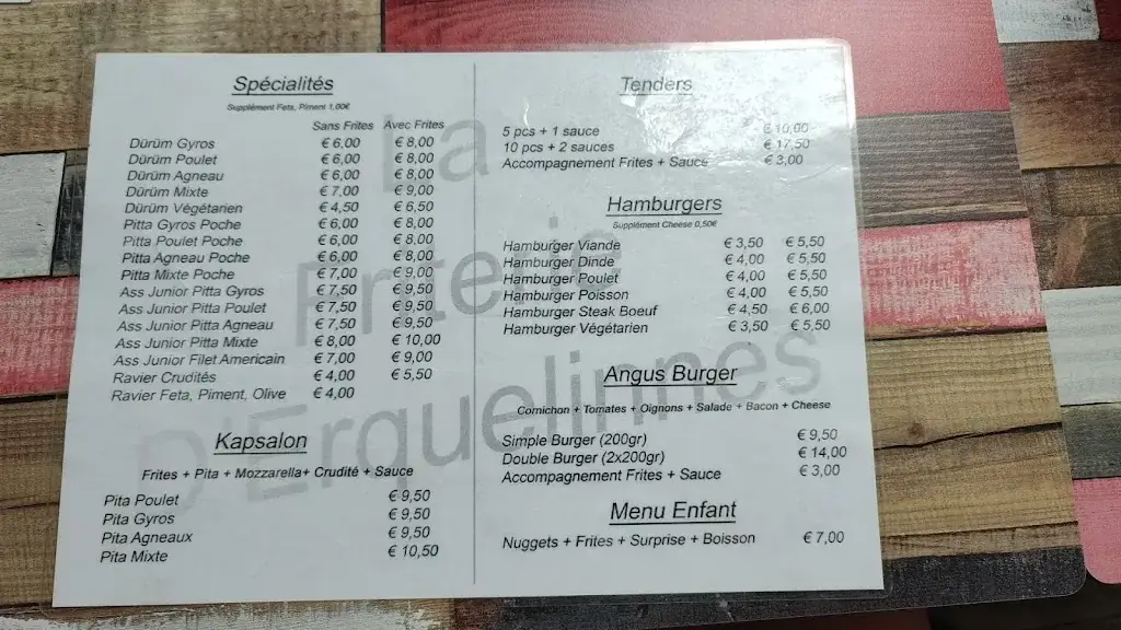 Menu_La Friterie d'Erquelinnes_Erquelinnes_image_4