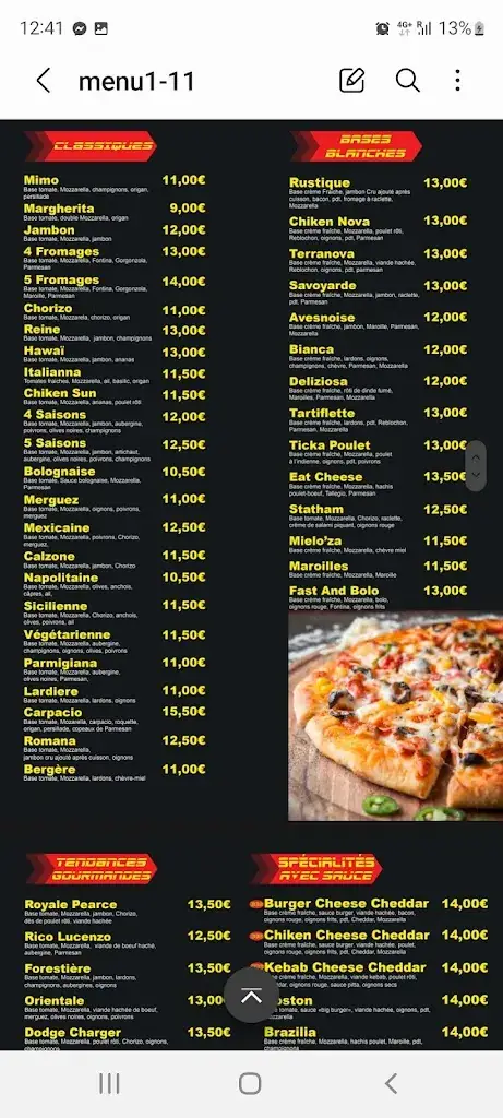 Menu_Fast and Pizza Erquelinnes_Erquelinnes_imagen_4