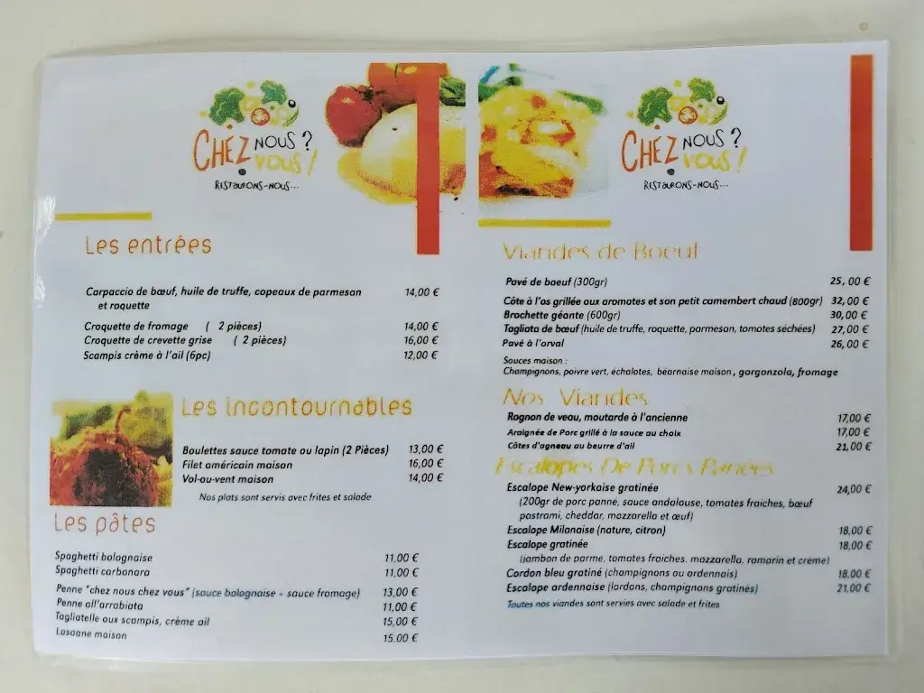 Menü_Chez nous ? Chez vous !_Martelange_Bild_2