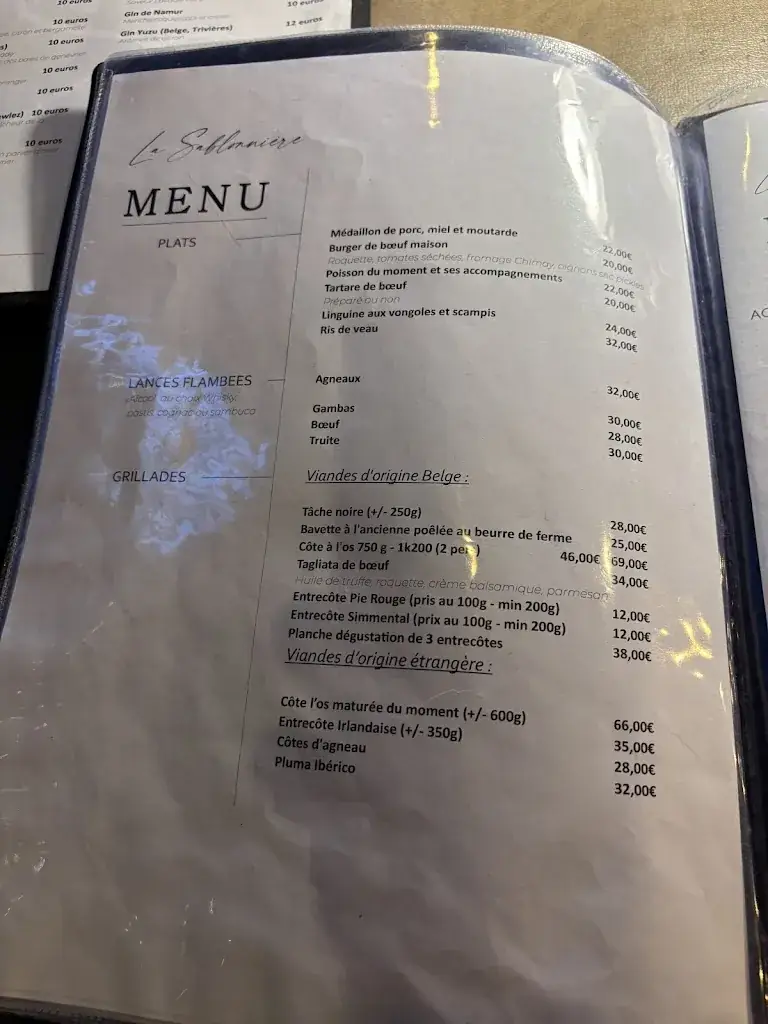 Menü_La Sablonnière_Fleurus_Bild_2