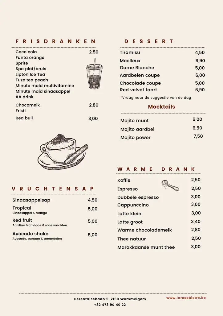 Menü_La Rose Bistro_Wommelgem_Bild_4