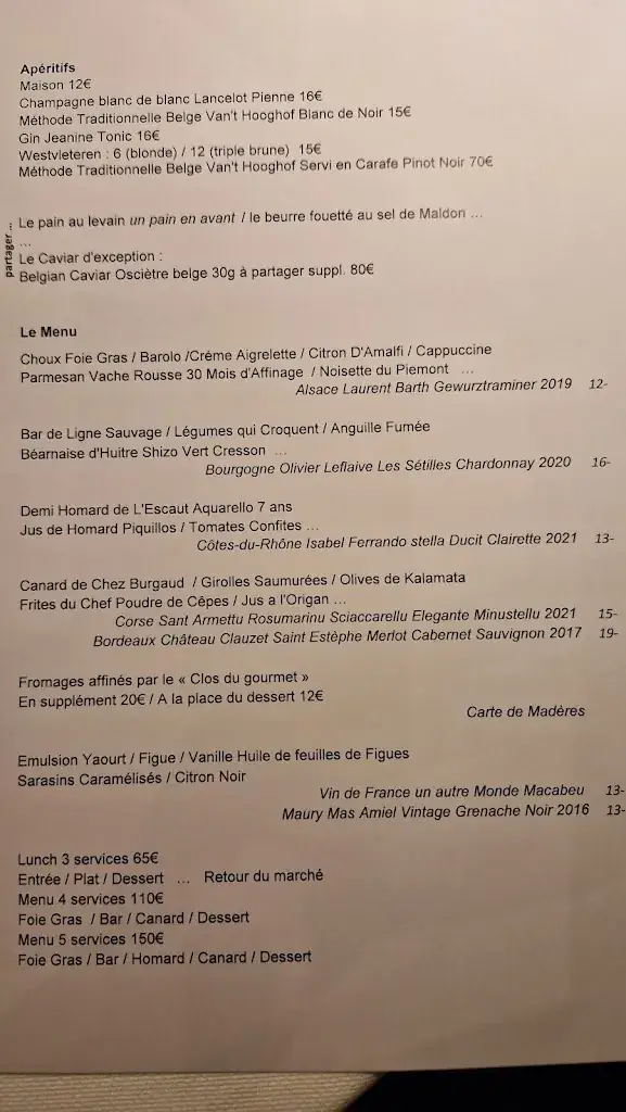 Menü_RESTAURANT PHILIPPE FAUCHET_Saint-Georges-sur-Meuse_Bild_3