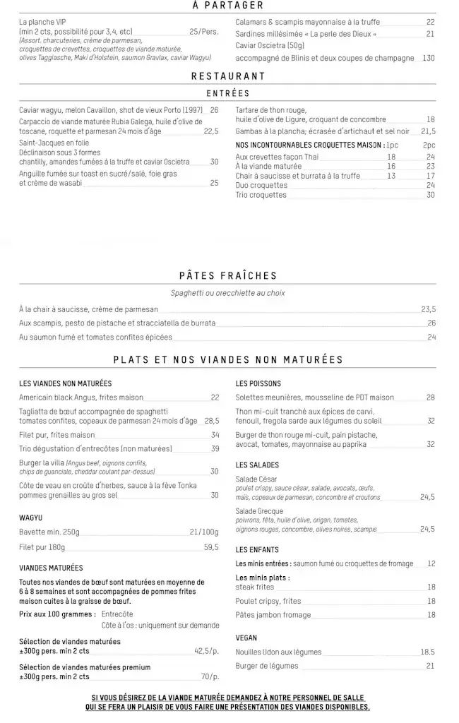 Menu_La Villa Blanche_Fleurus_imagen_1