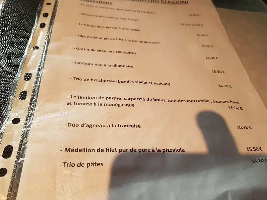 Menü_Four Seasons_Fleurus_Bild_1