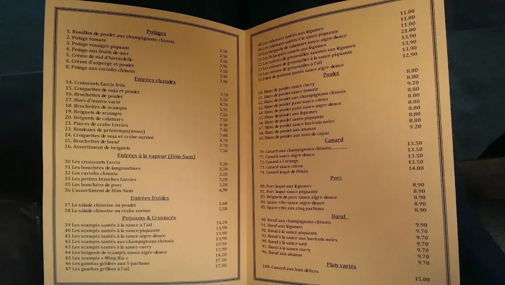 Menu_L'Empire du Dragon_Fleurus_image_1