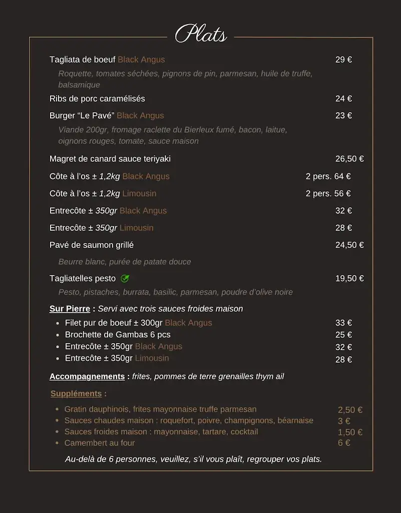Menu_Le Pavé_Ferrières_image_1