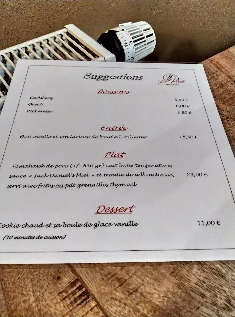 Menu_Le Pavé_Ferrières_image_4