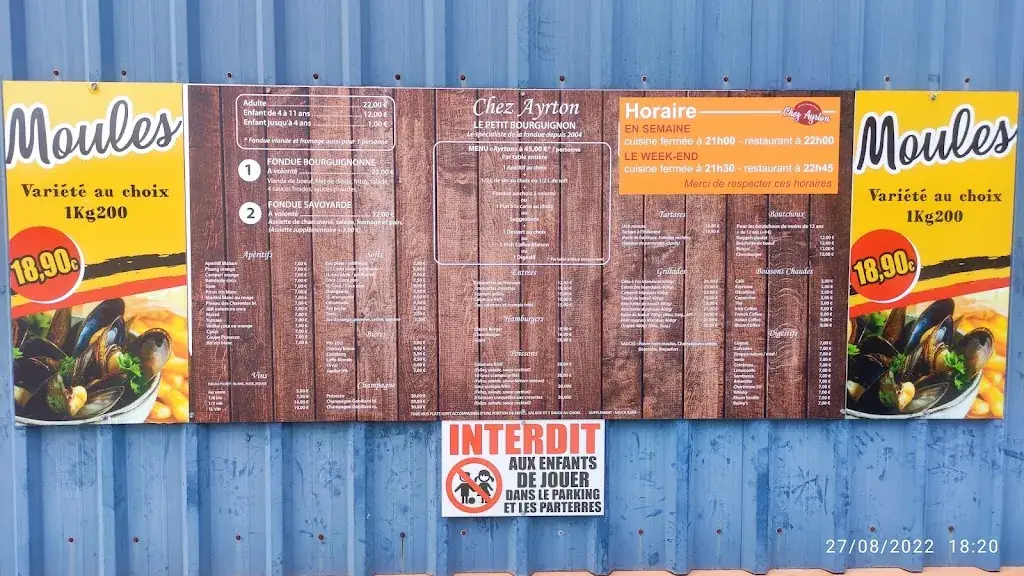 Menu_Le Petit Bourguignon « Chez Ayrton »_Fosses-la-Ville_image_2