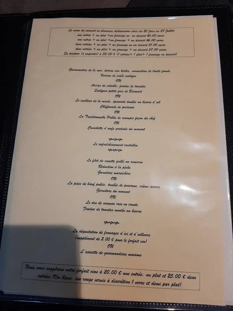 Menü_Le Nuits St Georges_Gerpinnes_Bild_1