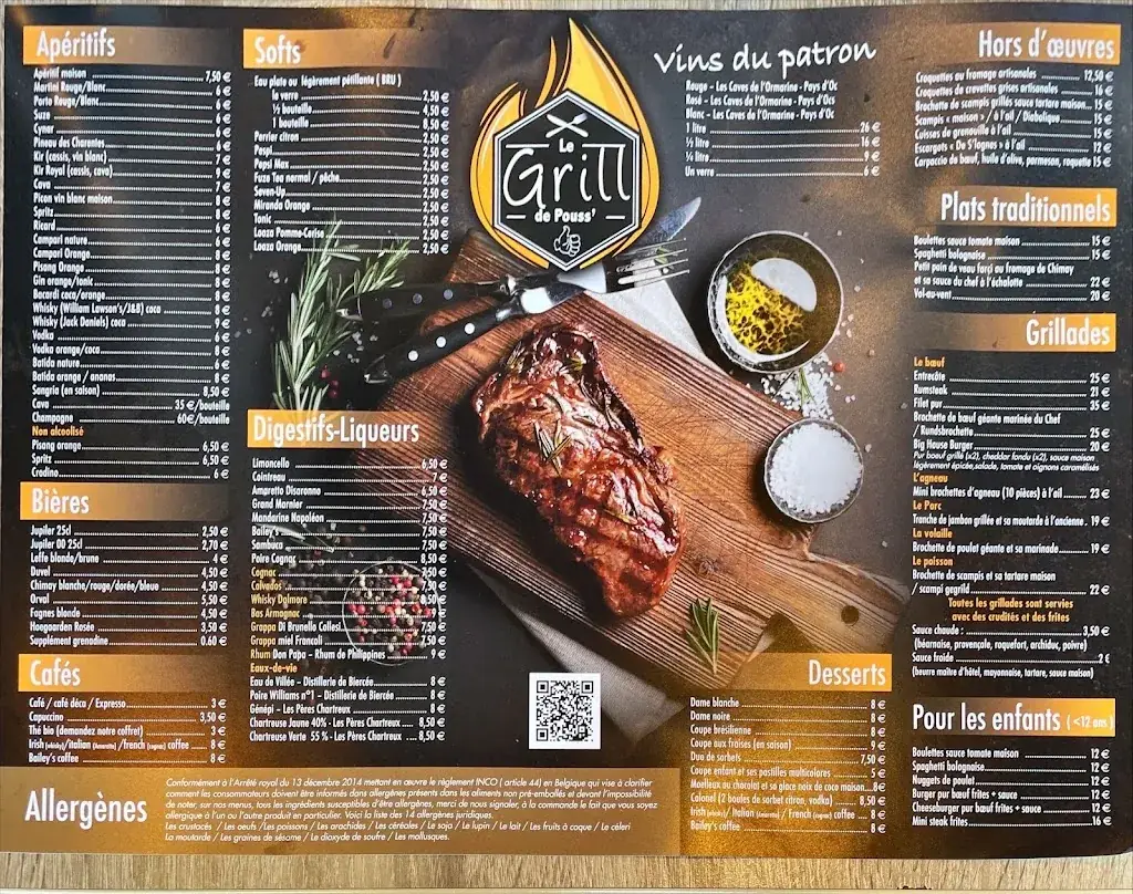 Menu_Le grill de pouss’_Froidchapelle_imagen_1