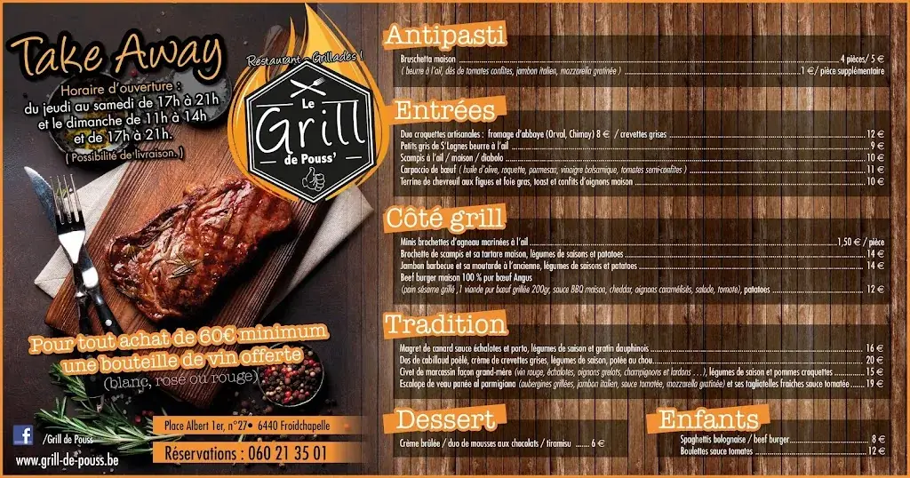 Menu_Le grill de pouss’_Froidchapelle_imagen_2