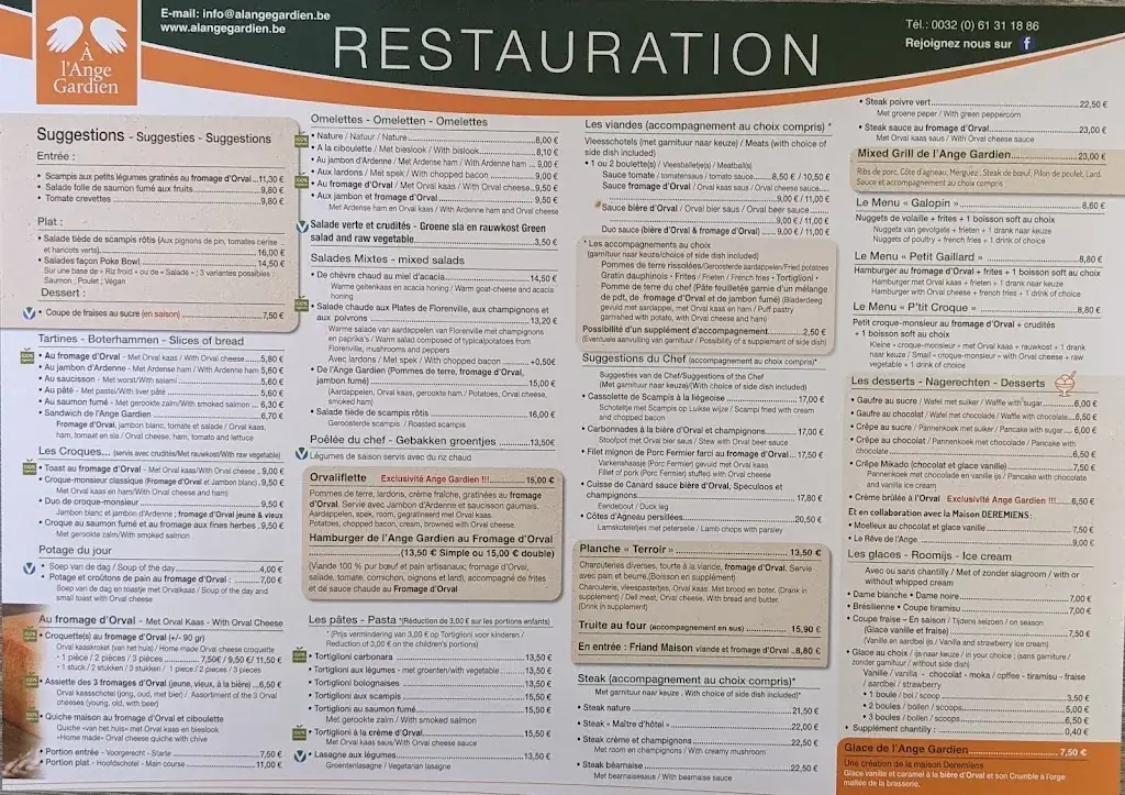 Menu_A l'Ange Gardien_Florenville_image_3