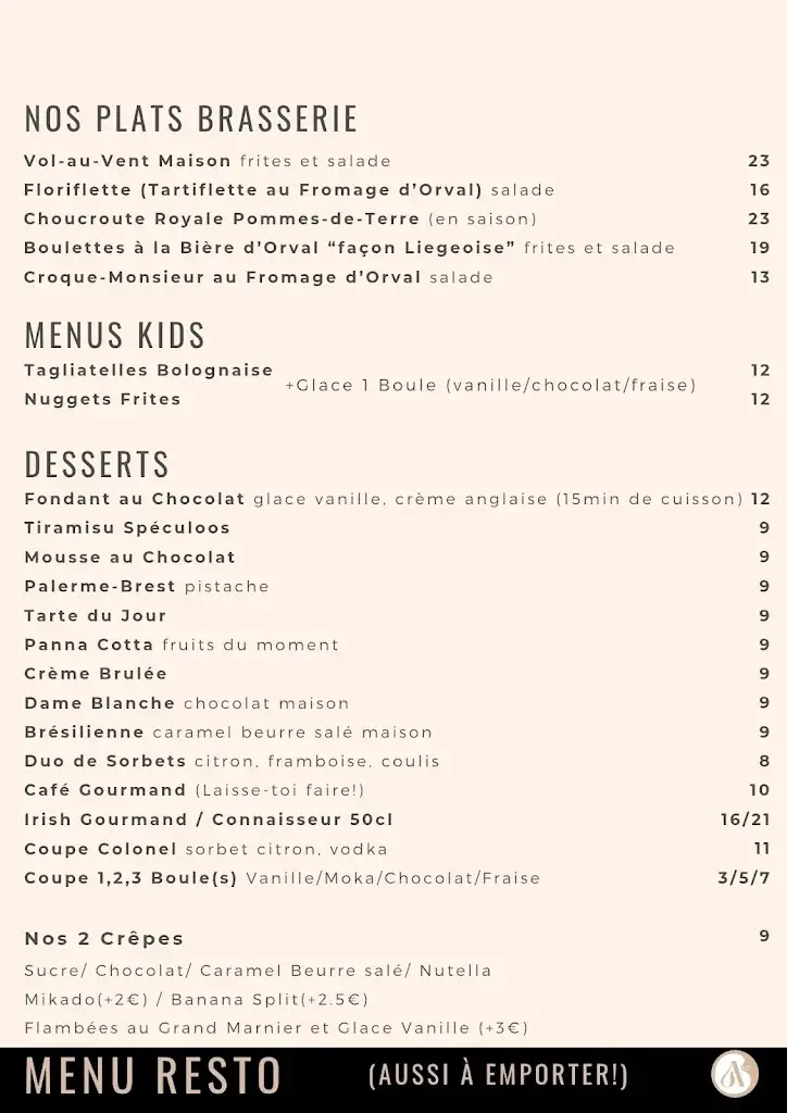 Menu_Brasserie Albert 1er_Florenville_image_1