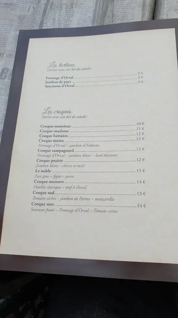 Menu_Le Relais de Chassepierre_Florenville_image_4