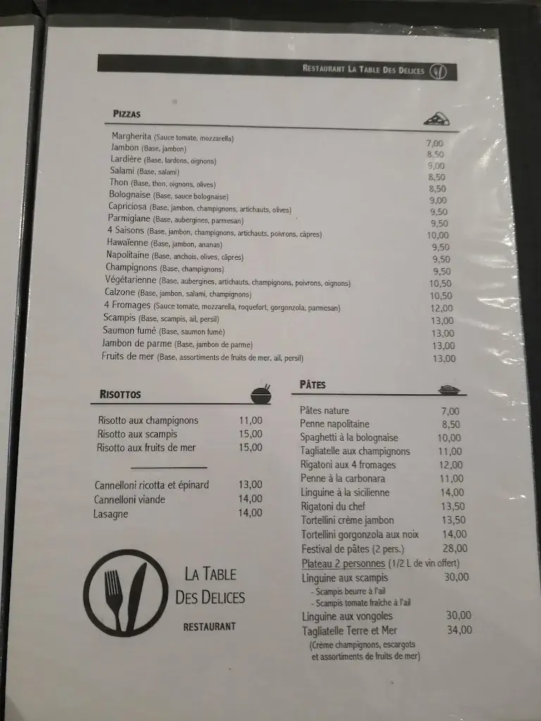 Menü_La Table Des Delices_Frameries_Bild_3