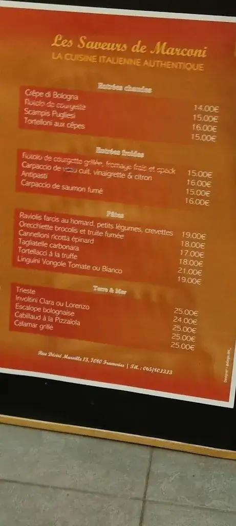 Menu_Les Saveurs de Marconi_Frameries_image_3