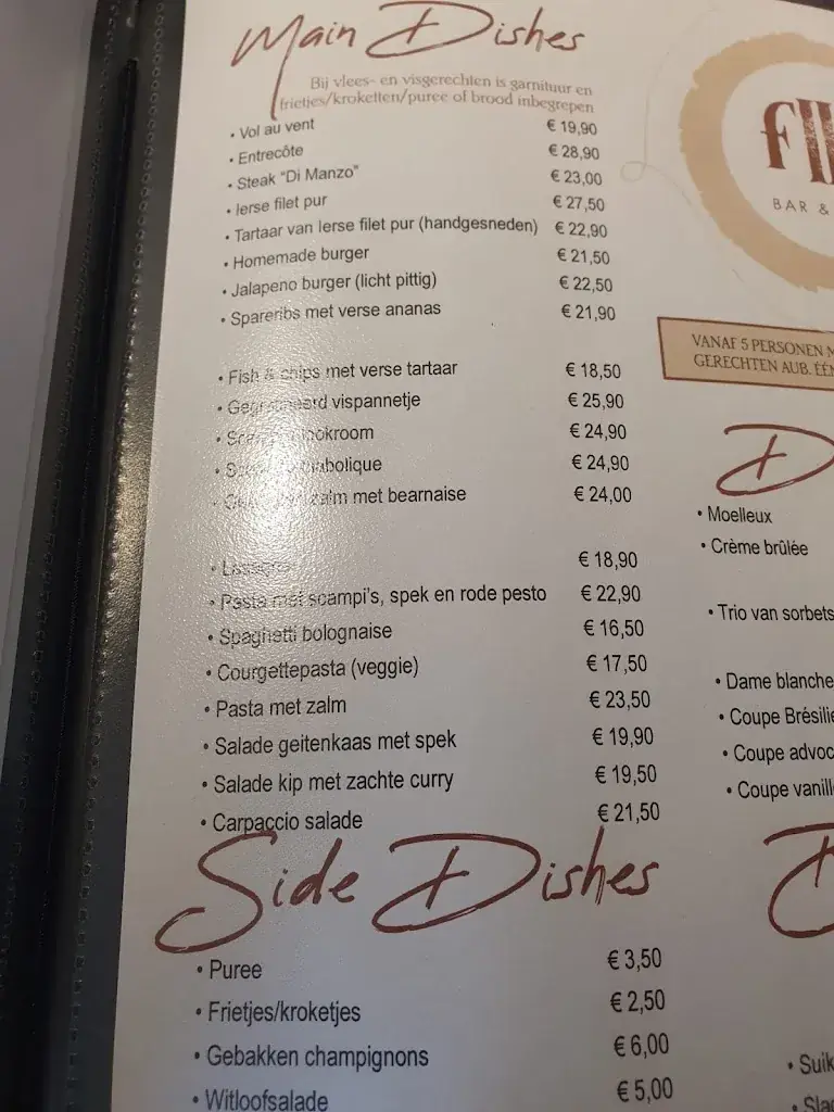 Menu_Bar & Bistro fIIb_Wommelgem_image_2