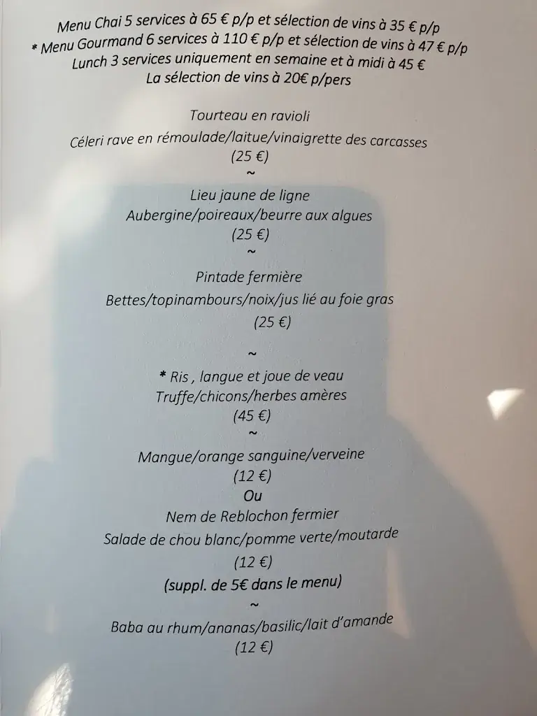 Menu_Chai Gourmand_Gembloux_image_1