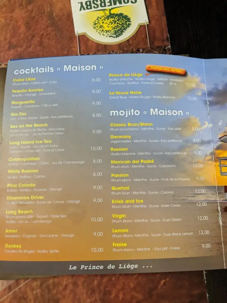 Menü_Les Terrasses du Prince_Gembloux_Bild_4