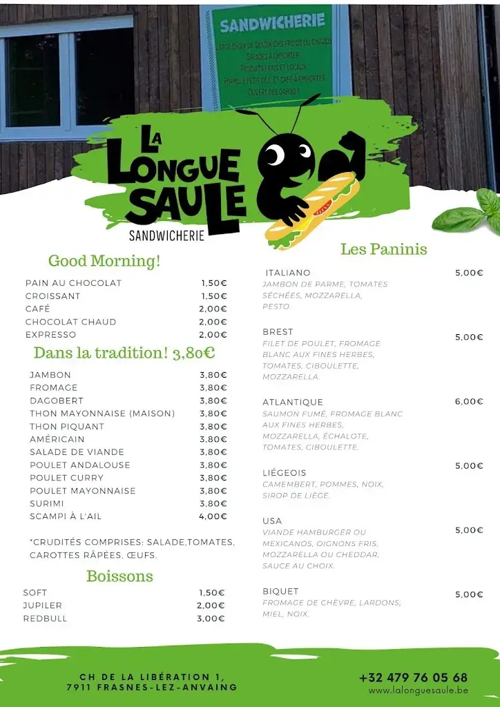 Menü_Sandwicherie La Longue Saule_Frasnes-lez-Anvaing_Bild_1