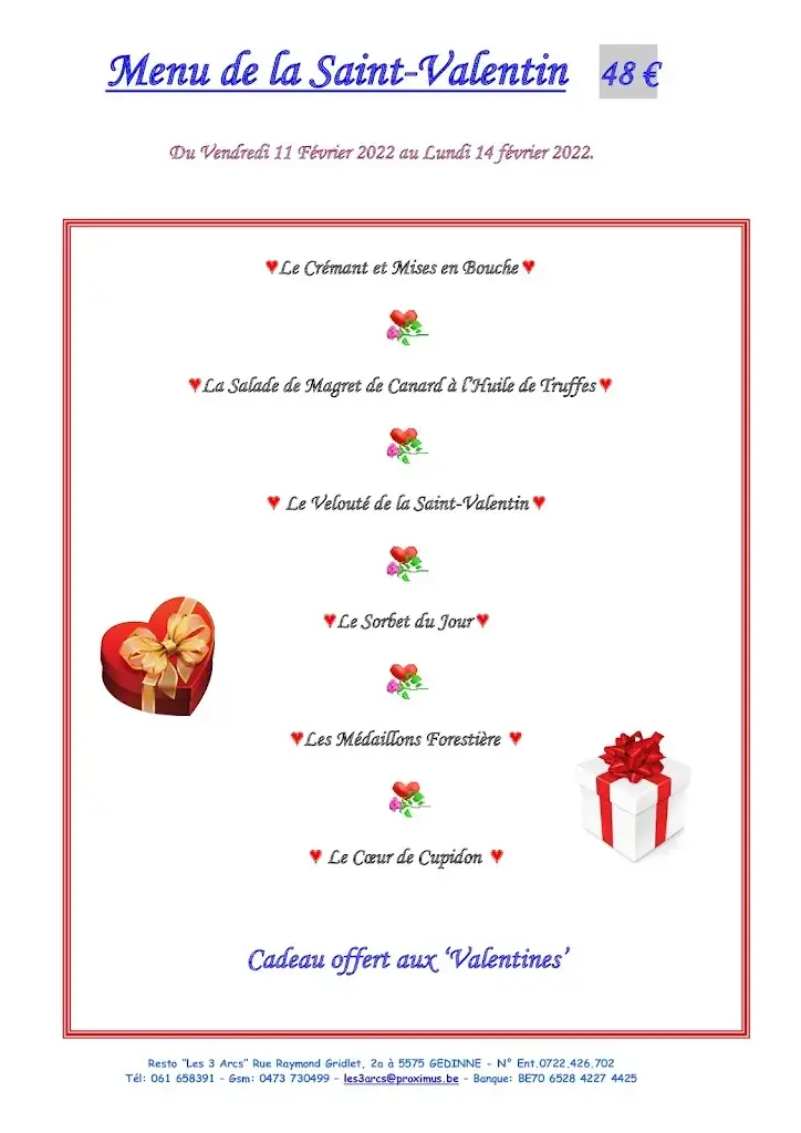 Menu_Resto Les 3 arcs_Gedinne_image_1