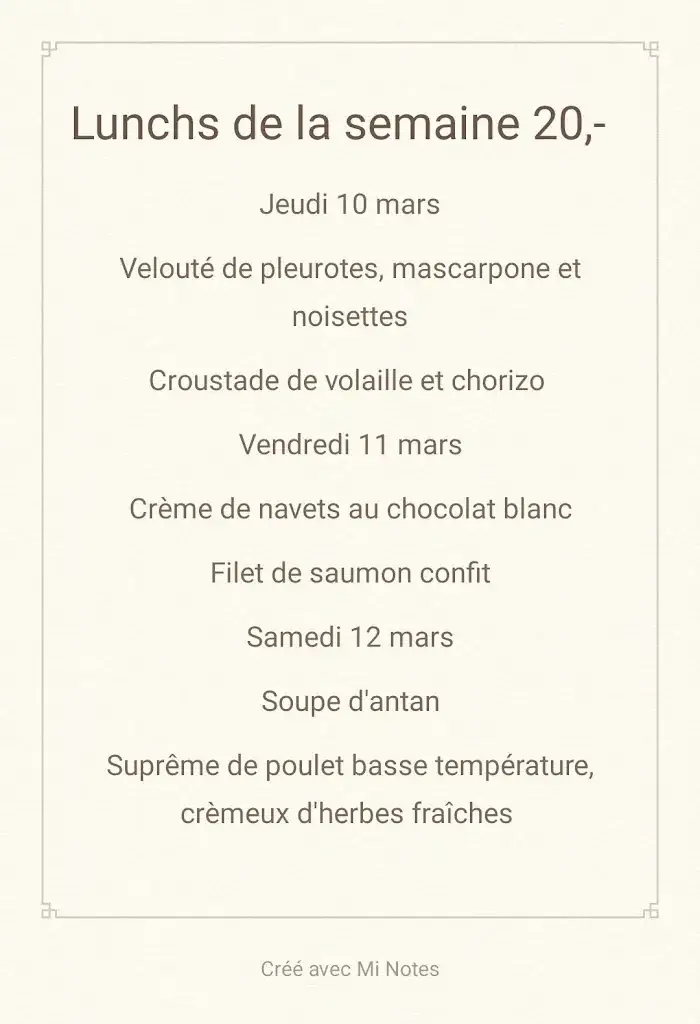 Menü_Chez laurelie_Grez-Doiceau_Bild_3